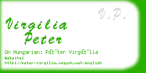 virgilia peter business card